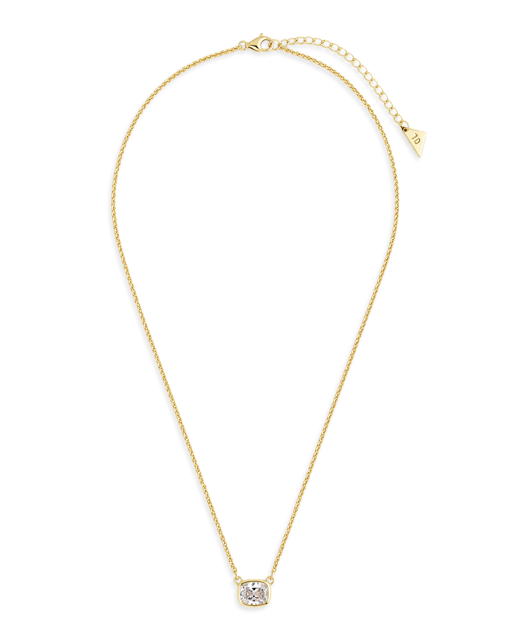 Sterling Silver Mini Elongated Cushion Wheat Chain Necklace
