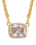 Sterling Silver Mini Elongated Cushion Wheat Chain Necklace