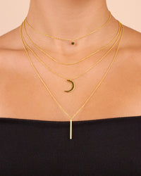 Crescent & Bar Multi Layer Necklace