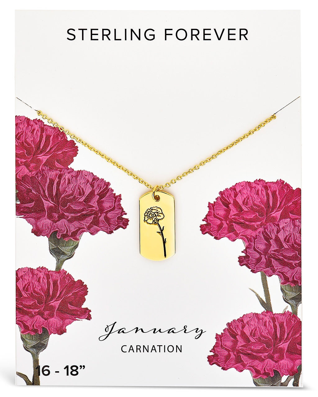Birth Flower Pendant Necklace Sterling Forever 