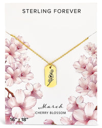 Birth Flower Pendant Necklace Sterling Forever 
