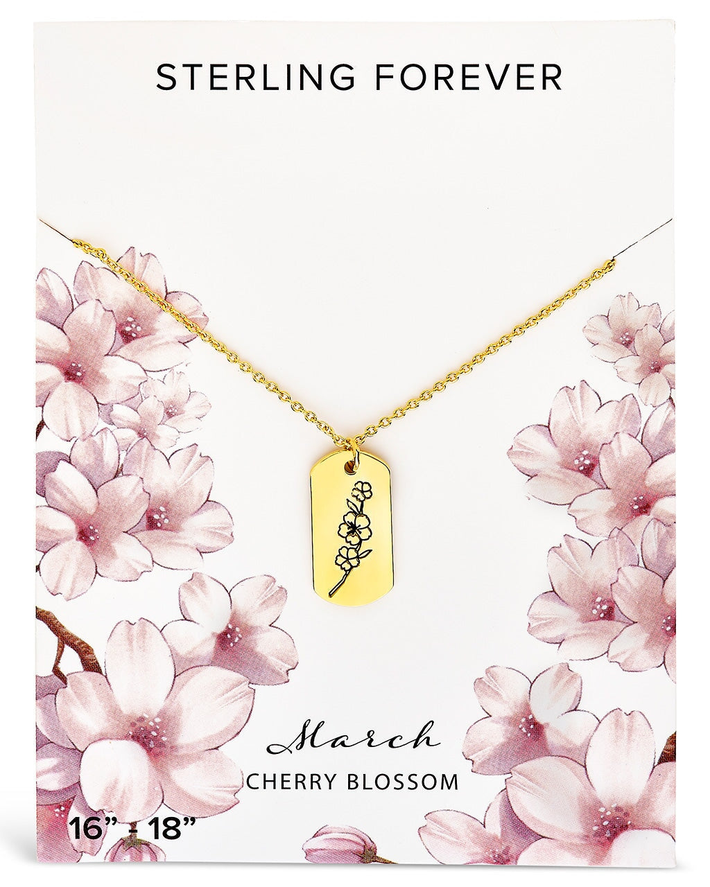 Birth Flower Pendant Necklace Sterling Forever 