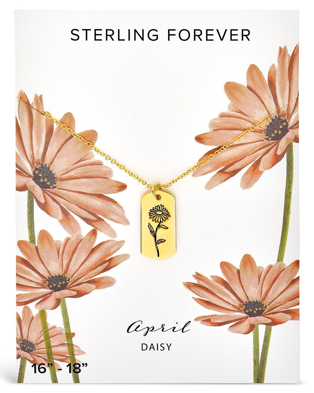 Birth Flower Pendant Necklace Sterling Forever 