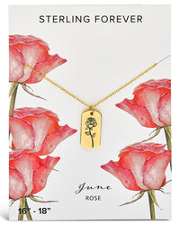 Birth Flower Pendant Necklace Sterling Forever 