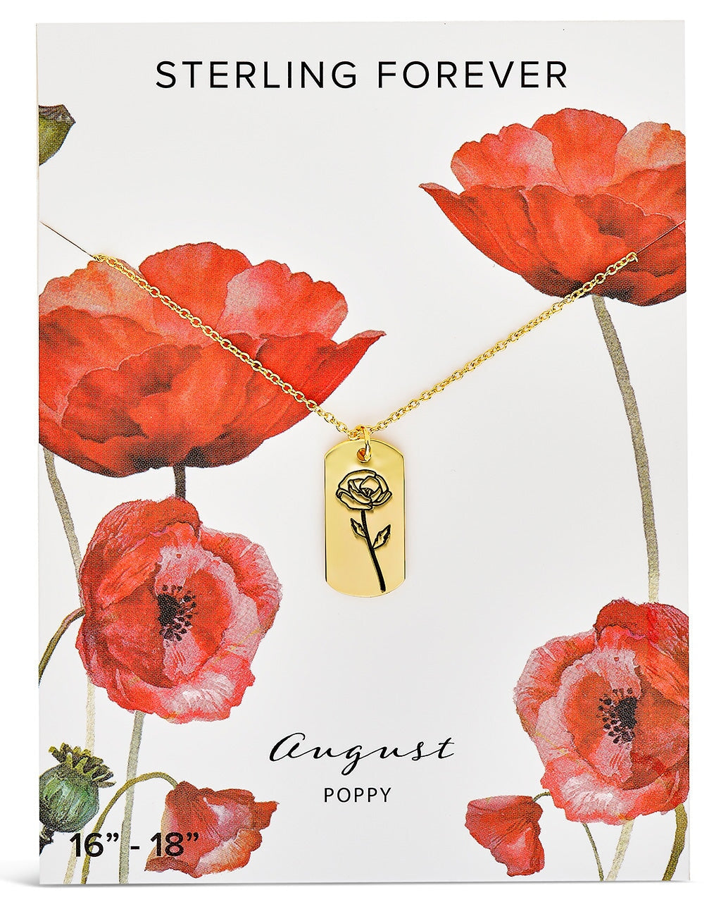 Birth Flower Pendant Necklace Sterling Forever 