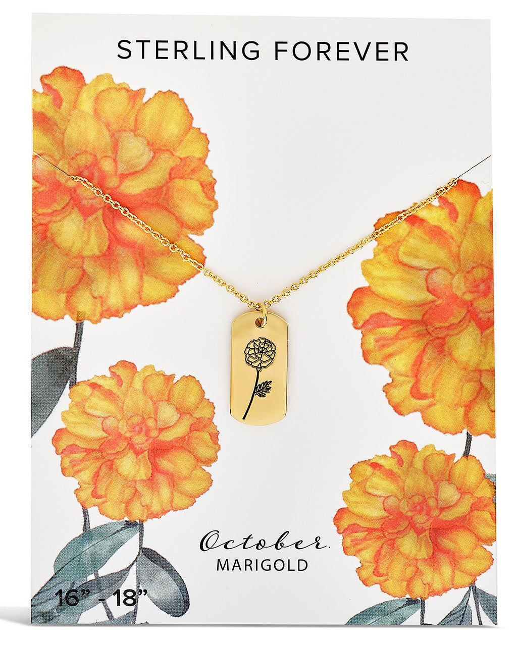 Birth Flower Pendant Necklace Sterling Forever 