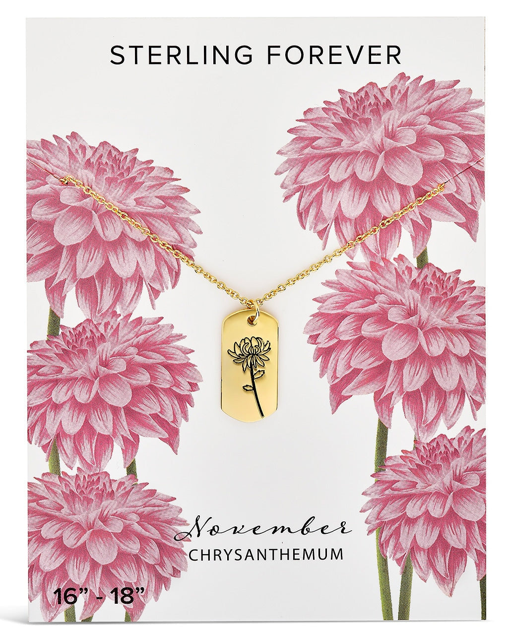 Birth Flower Pendant Necklace Sterling Forever 