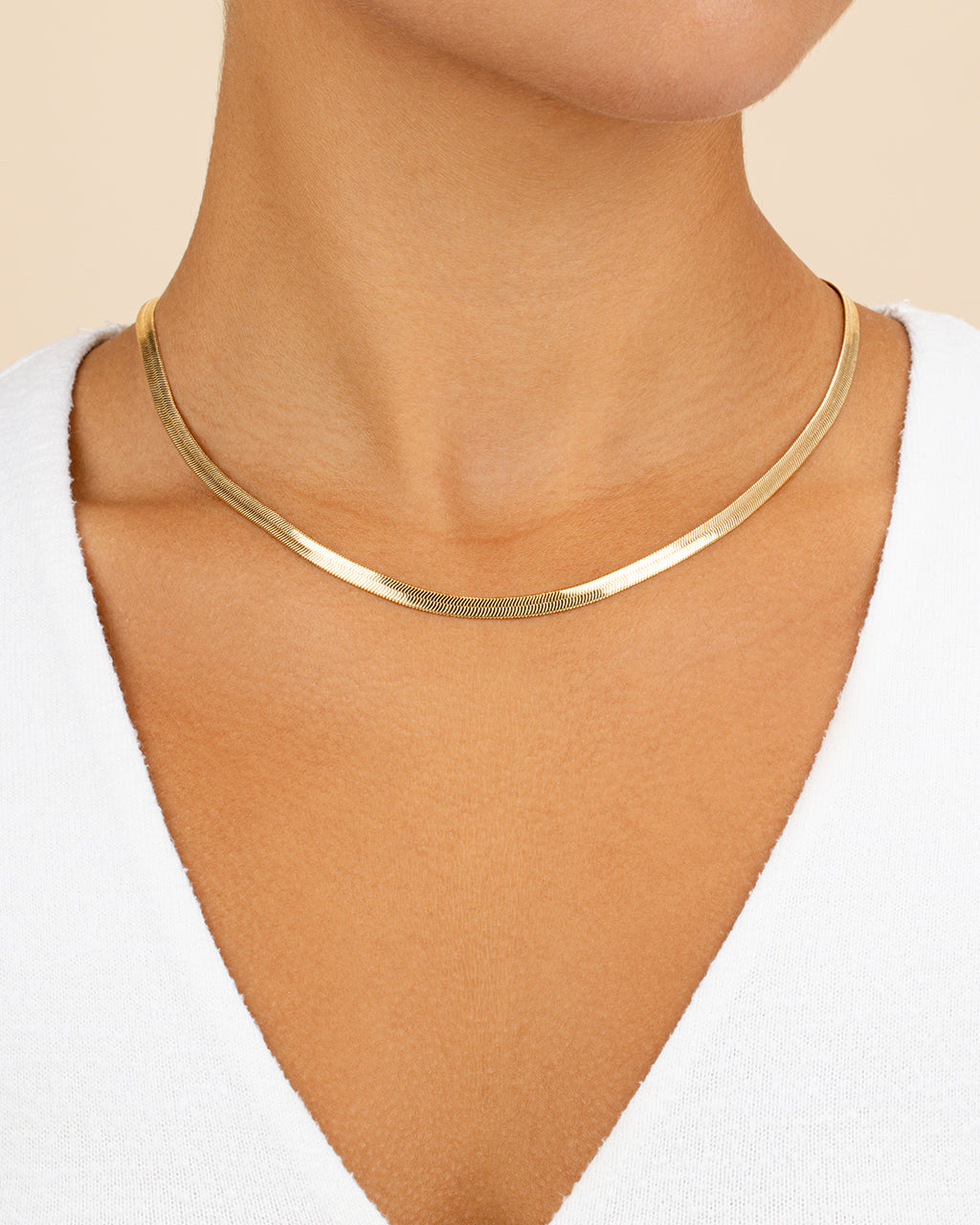 ゆうENEY HERRINGBONE K18 CHAIN NECKLACE へリンボーン K18 チェーンネックレス | ENEY エネイ – ENEY公式