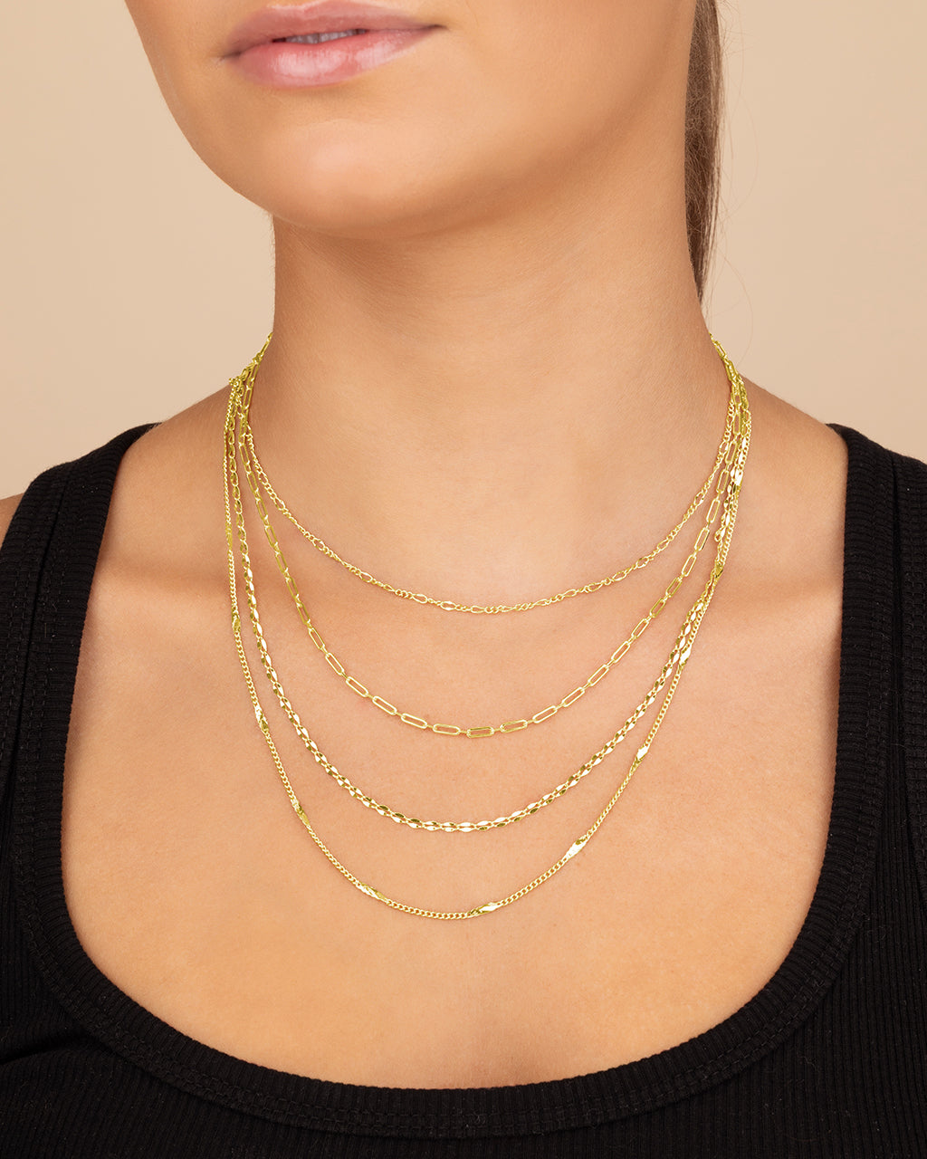 Four Layer Chain Necklace
