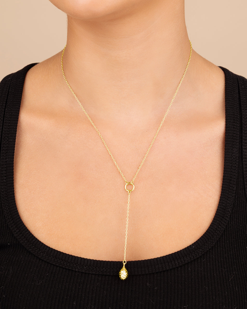 Lee Molten Metal Lariat Necklace