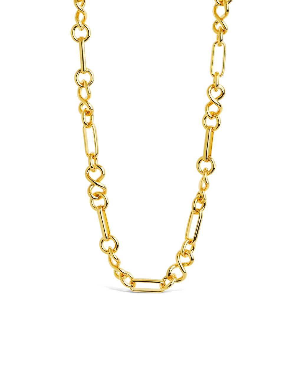 Infinity & Oval Link Chain Necklace Necklace Sterling Forever Gold 