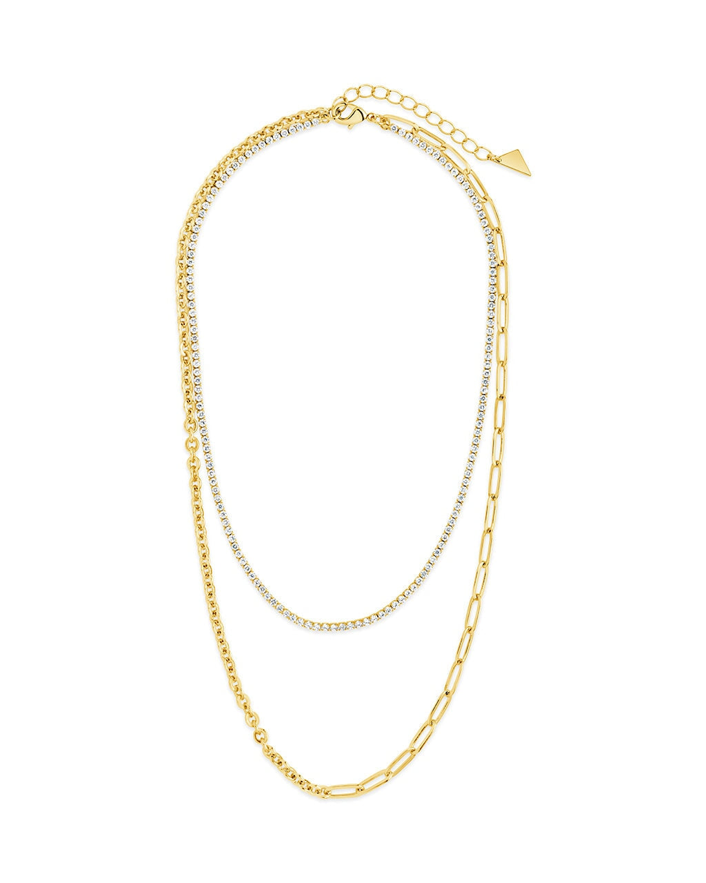 Collins CZ Layered Chain Necklace Necklace Sterling Forever 