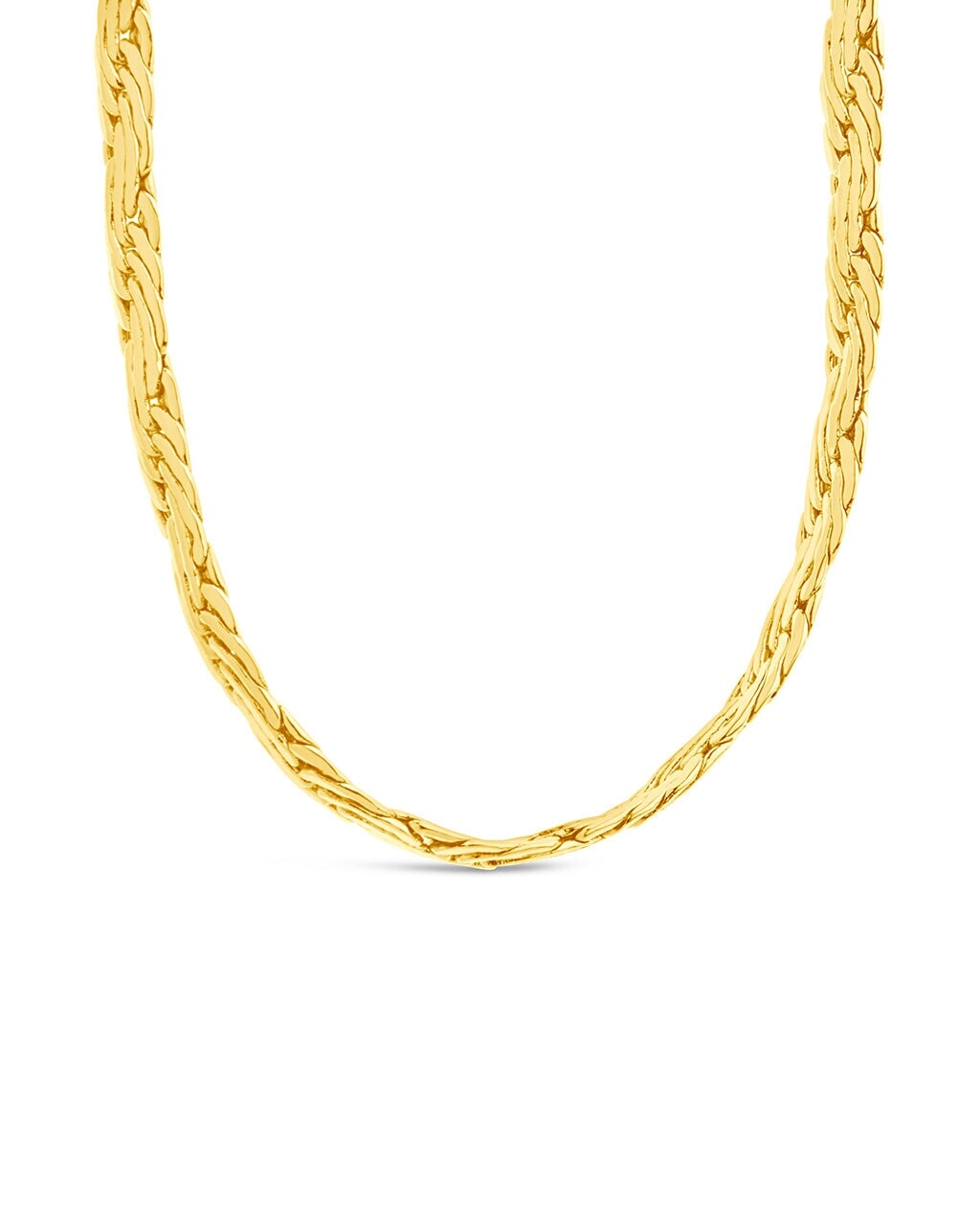 Men's Flat Wheat Chain Necklace Necklace Sterling Forever Gold 