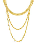 Brenna Triple Layered Chain Necklace - Sterling Forever