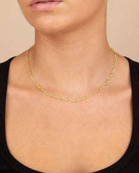 Elysia Delicate Mixed Link Chain Necklace - Sterling Forever