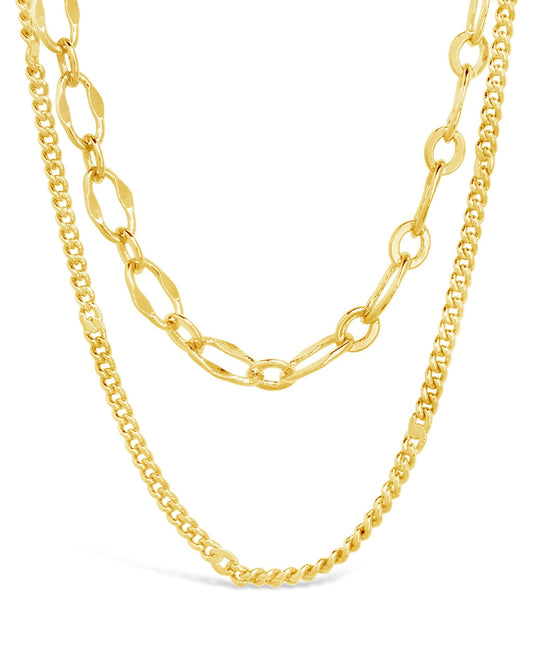 Serenity Layered Chain Necklace Necklace Sterling Forever Gold 