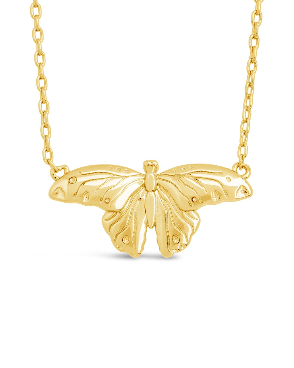 Rowena Butterfly Pendant Necklace Necklace Sterling Forever Gold 