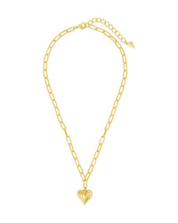 Paperclip Beating Heart Pendant Necklace - Sterling Forever