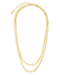 Brinley Layered Chain Necklace - Sterling Forever