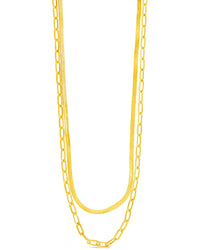 Brinley Layered Chain Necklace - Sterling Forever