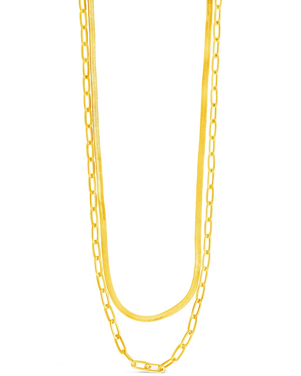 Brinley Layered Chain Necklace - Sterling Forever