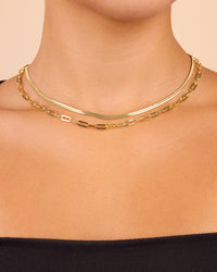 Brinley Layered Chain Necklace - Sterling Forever