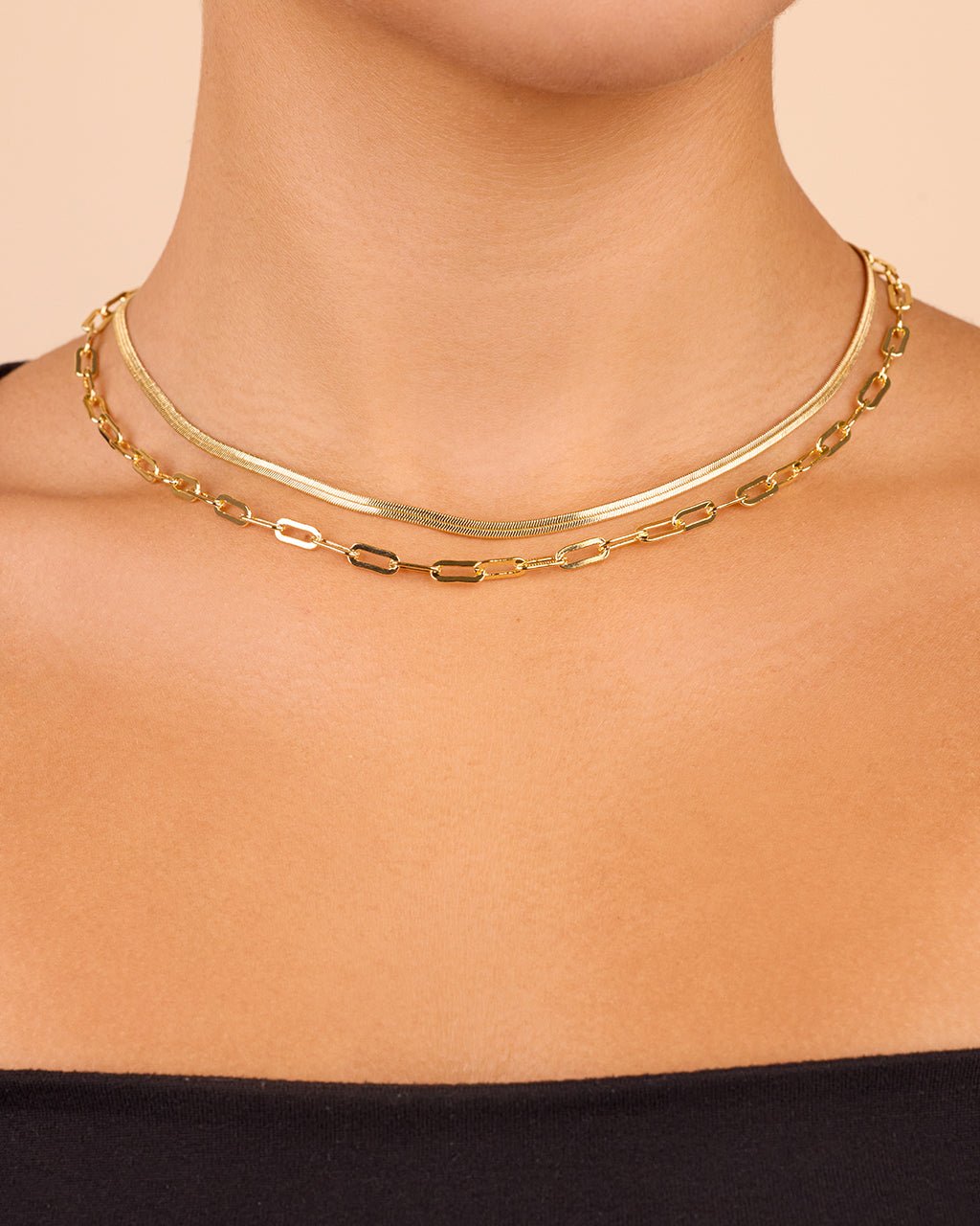 Brinley Layered Chain Necklace - Sterling Forever