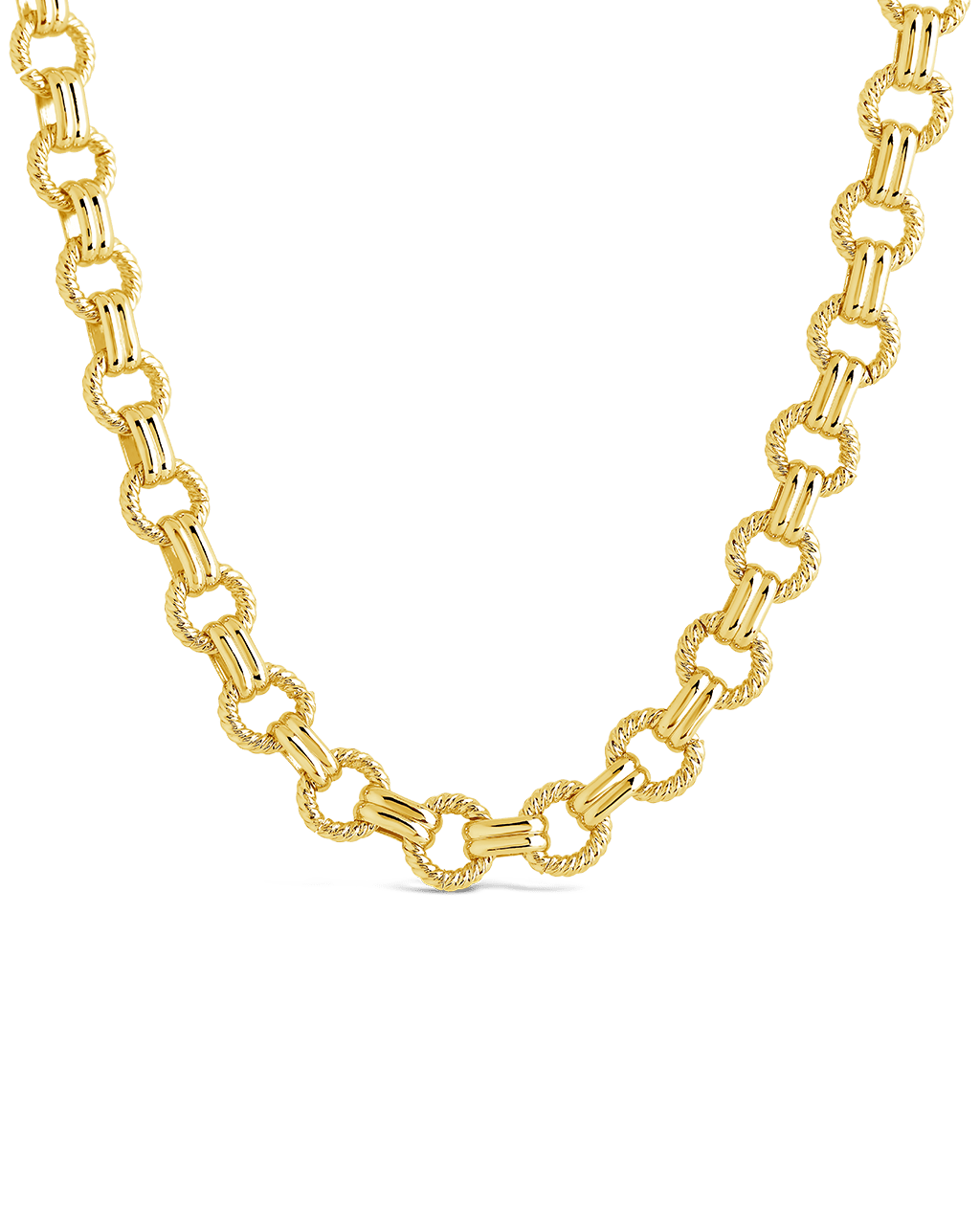 Parker Textured Chain Necklace - Sterling Forever