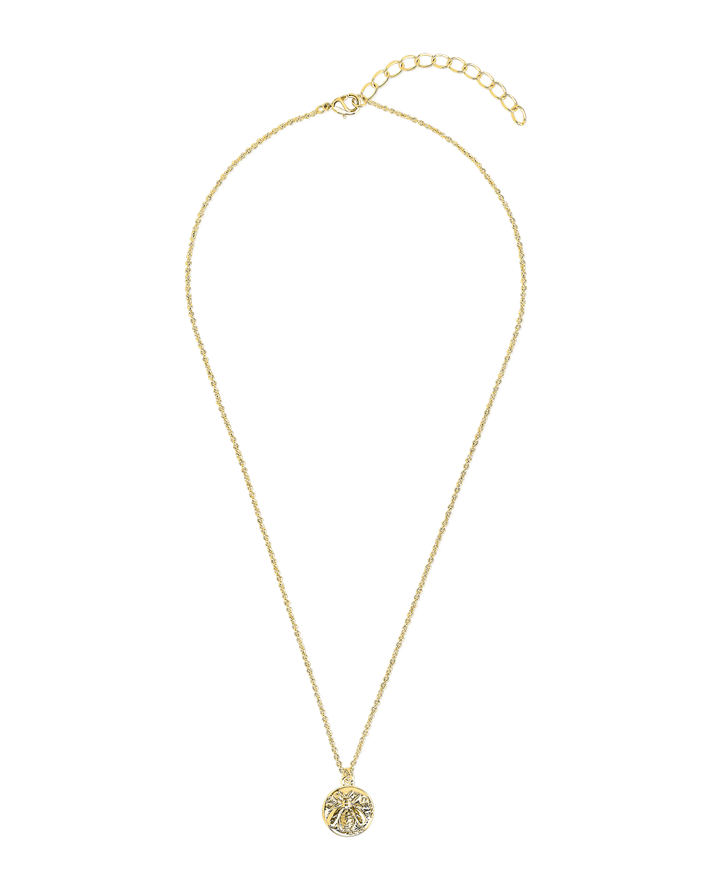 Bee Embossed Pendant Necklace