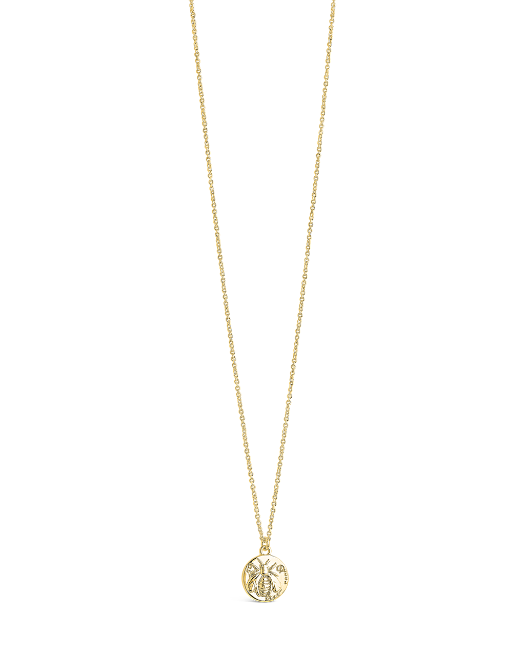 Bee Embossed Pendant Necklace