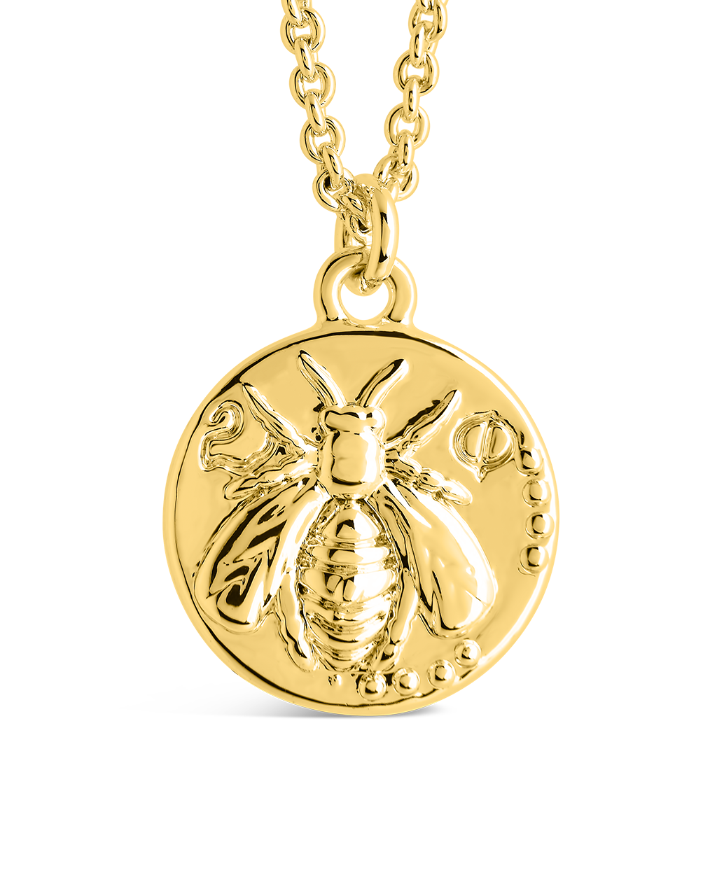 Bee Embossed Pendant Necklace