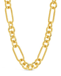 Fianna Mixed Chain Link Necklace - Sterling Forever