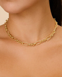 Fianna Mixed Chain Link Necklace - Sterling Forever