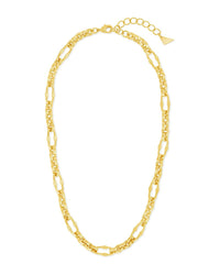 Tegan Textured Long Link Necklace - Sterling Forever