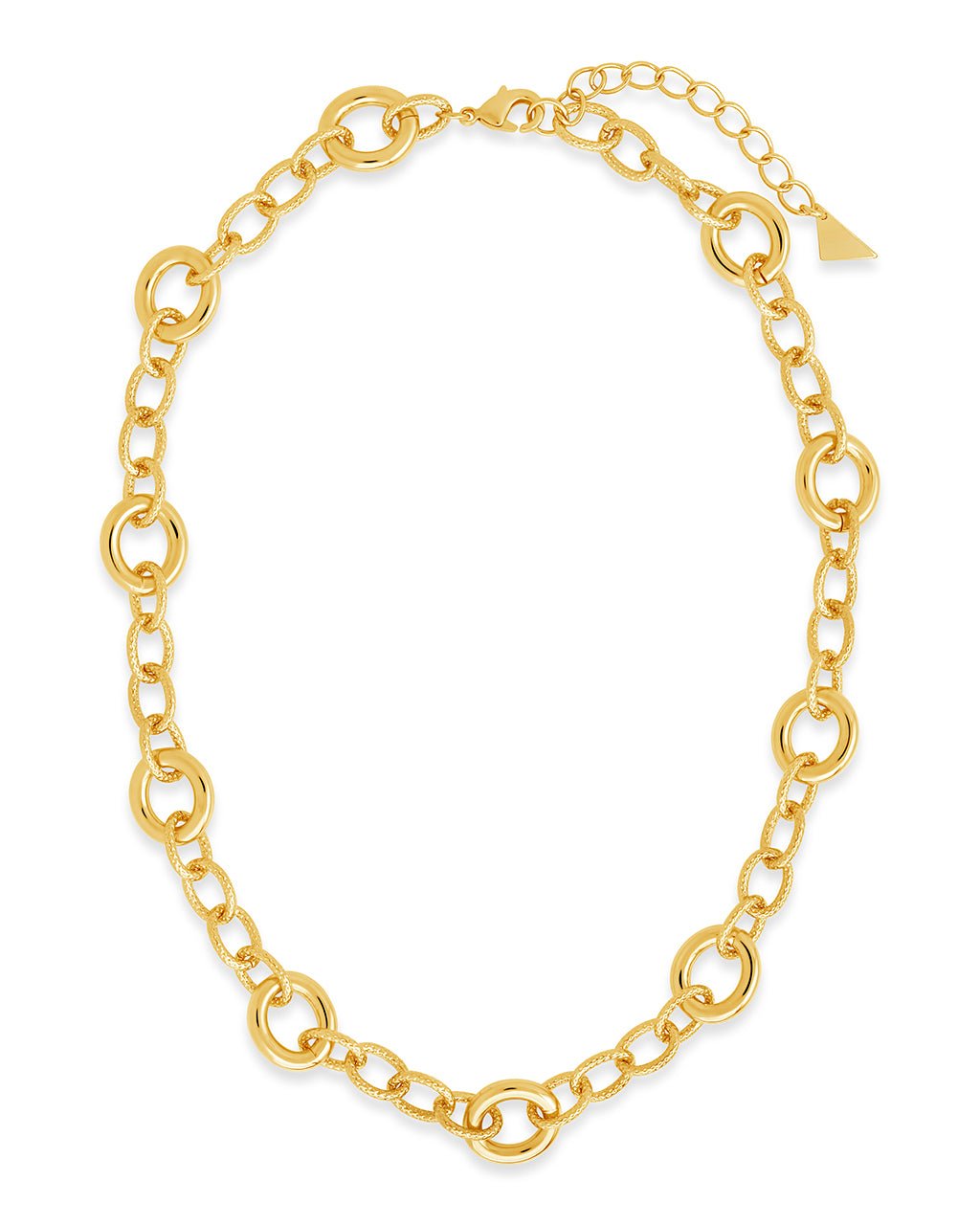Carter Round Statement Link Necklace - Sterling Forever