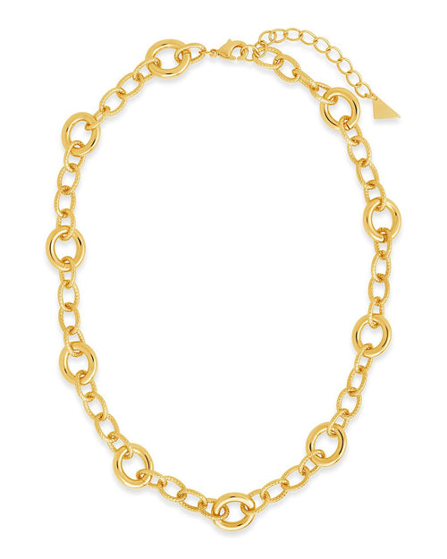 Carter Round Statement Link Necklace - Sterling Forever