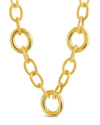 Carter Round Statement Link Necklace - Sterling Forever