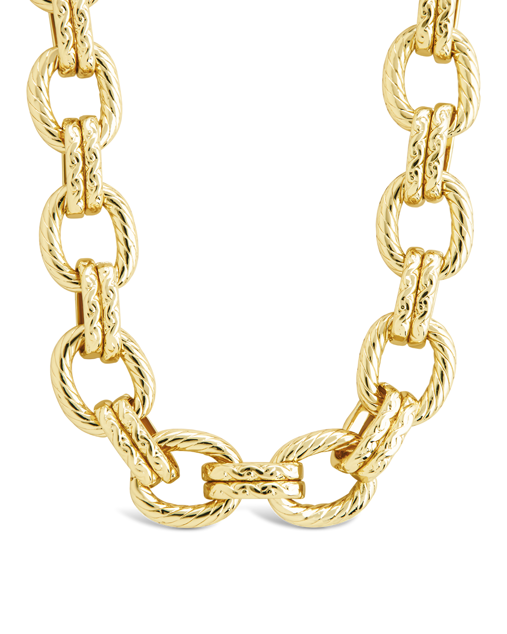 Kamora Textured Chain Link Necklace