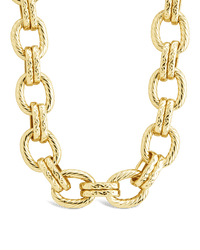 Kamora Textured Chain Link Necklace - Sterling Forever