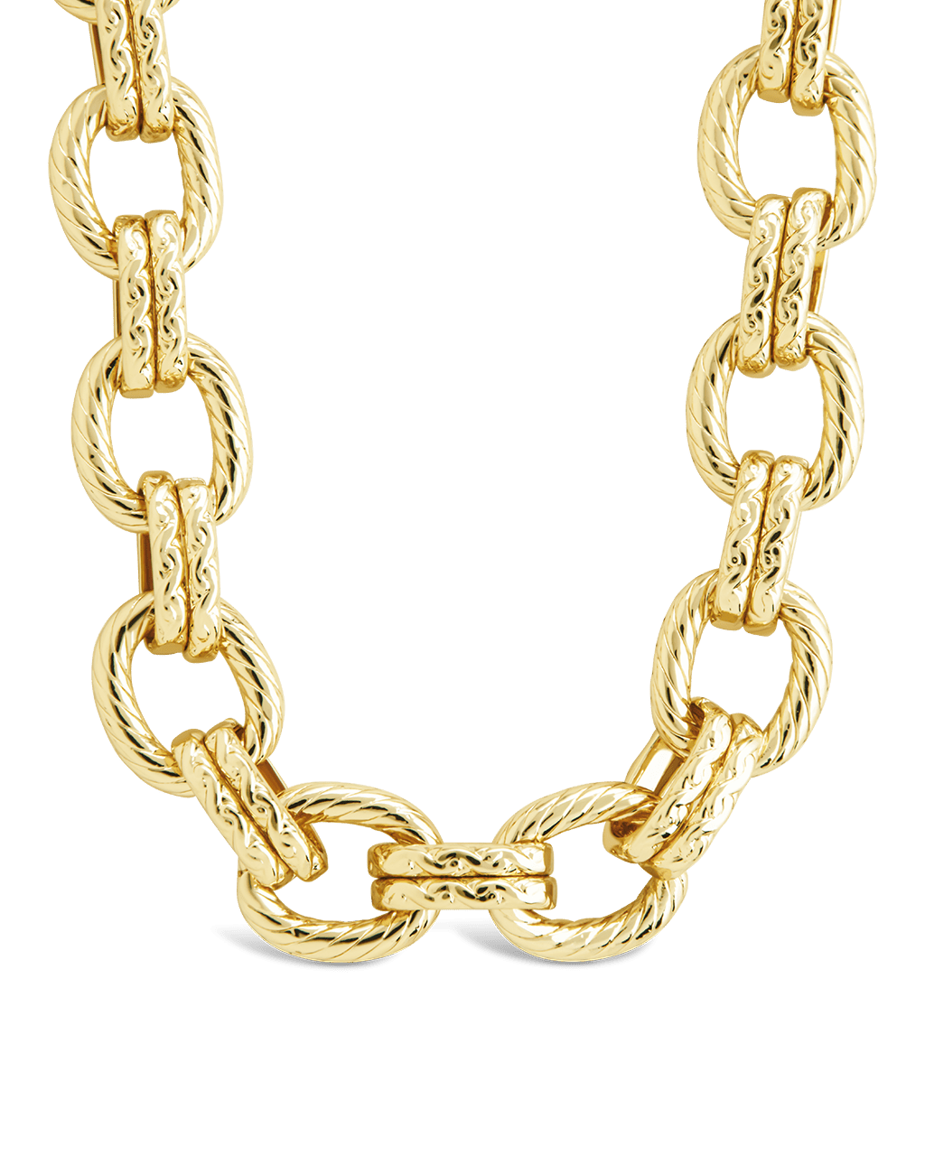 Kamora Textured Chain Link Necklace - Sterling Forever
