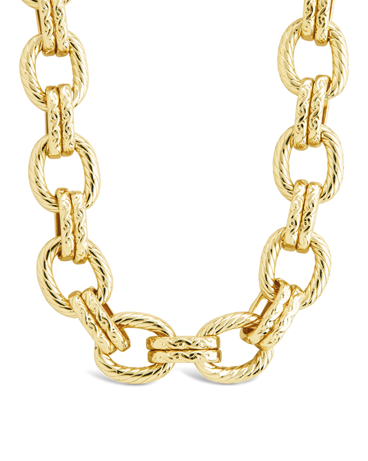 Kamora Textured Chain Link Necklace