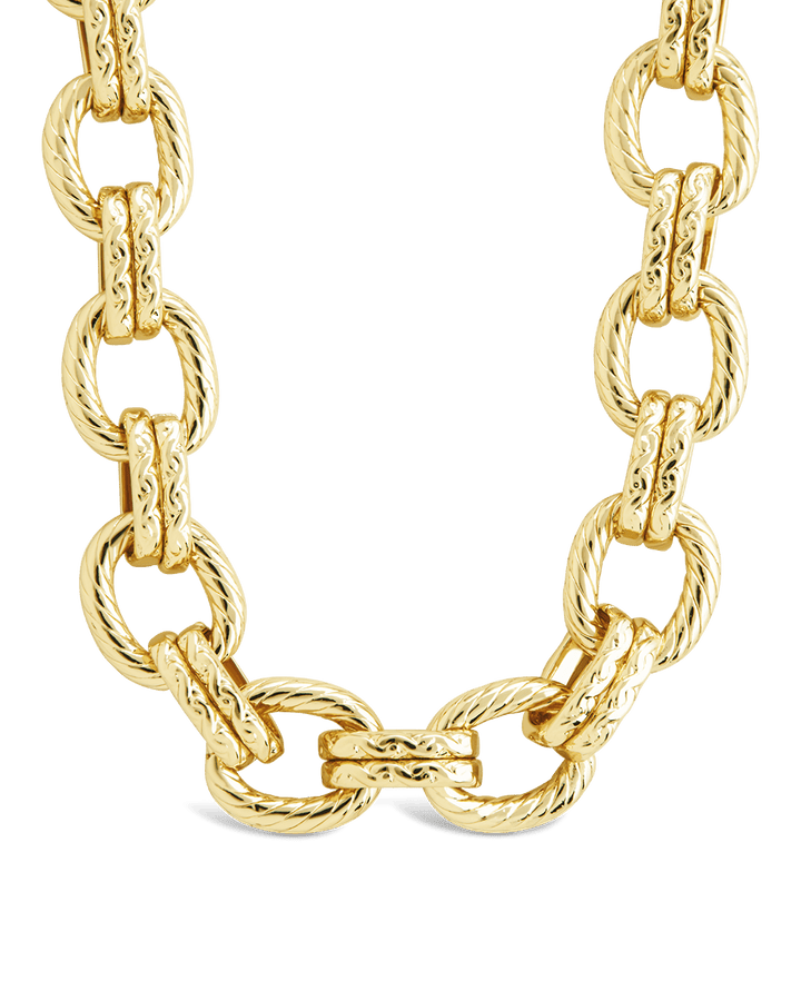 Kamora Textured Chain Link Necklace