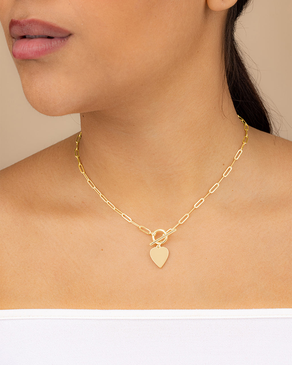 Gitte Heart Toggle Necklace