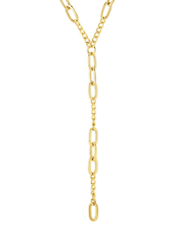 Cynthia Mixedlink Y Drop Necklace