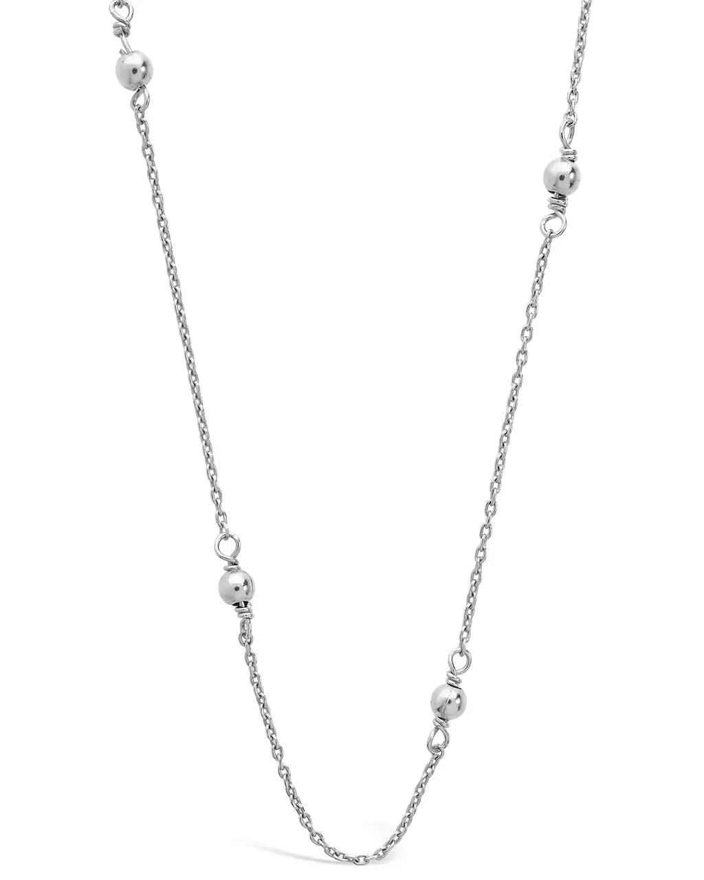 Sterling Silver Beaded Necklace Necklace Sterling Forever Silver 