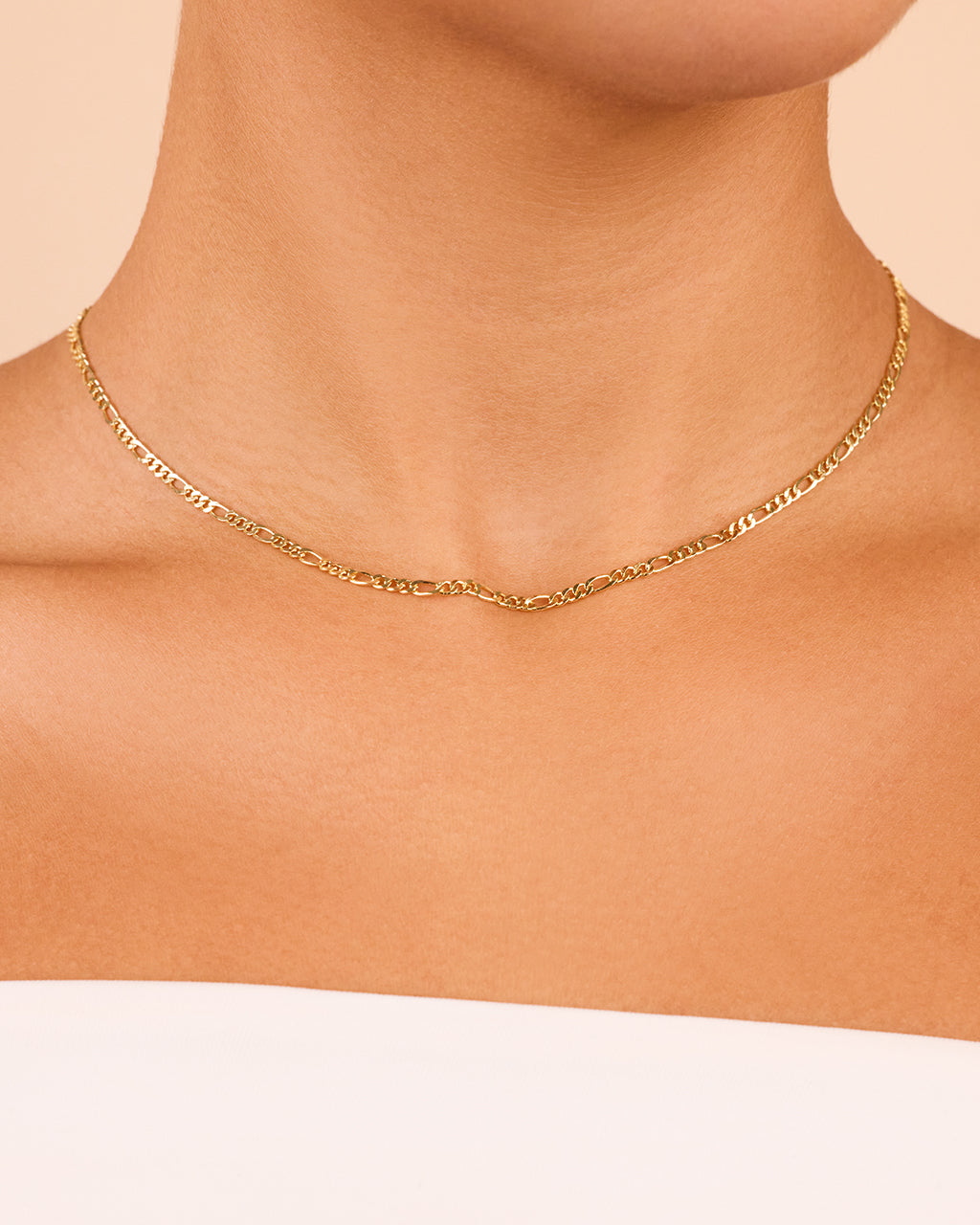 Sterling Silver Figaro Chain Necklace