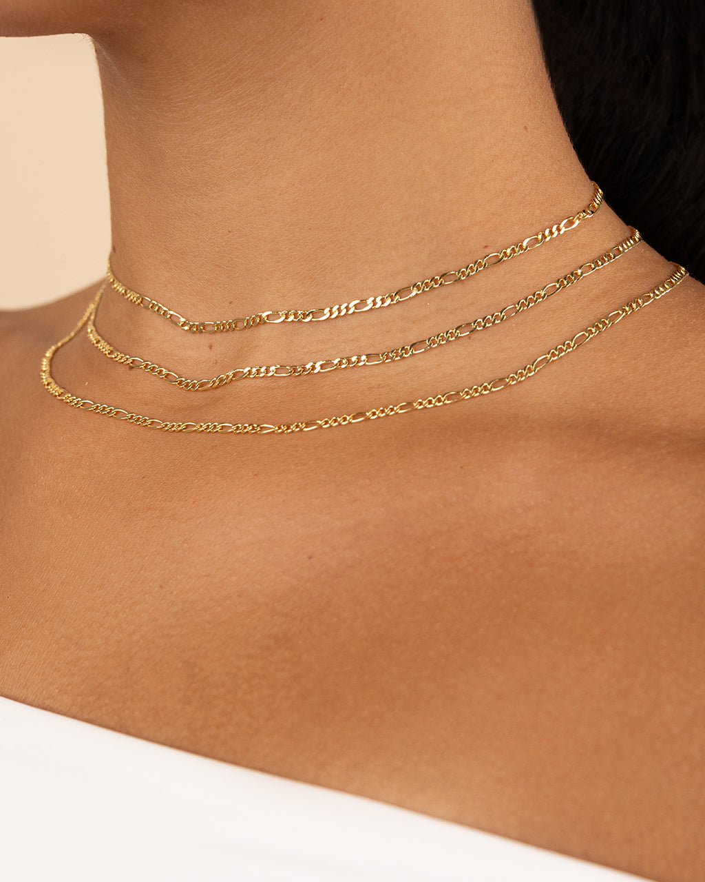 Sterling Silver Figaro Chain Necklace