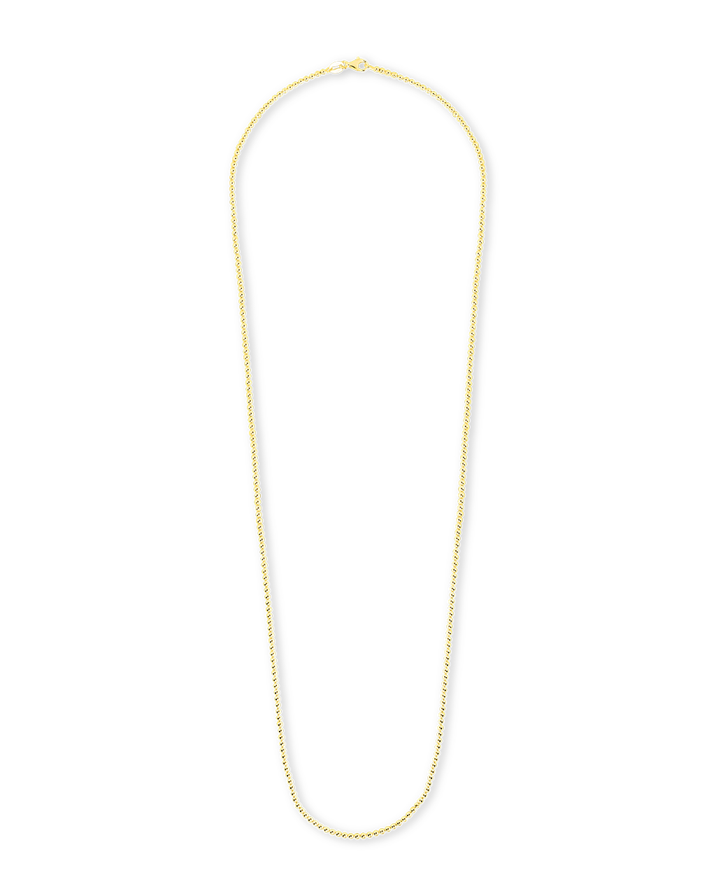 Sterling Silver Basia Dainty Beaded Chain Necklace