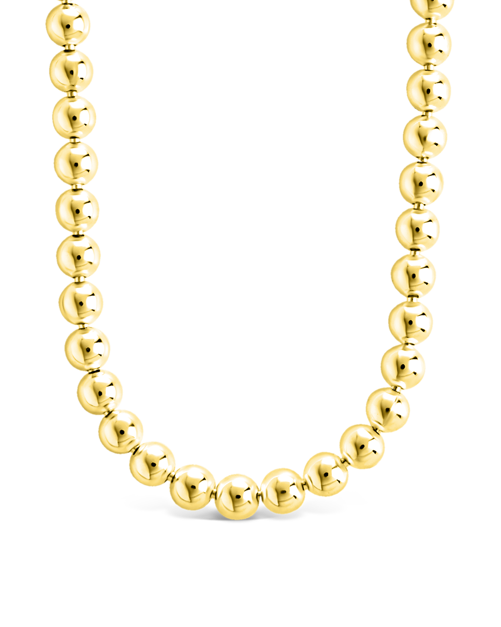 Sterling Silver Basia Dainty Beaded Chain Necklace