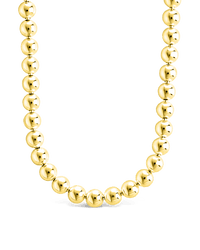 Sterling Silver Basia Dainty Beaded Chain Necklace - Sterling Forever